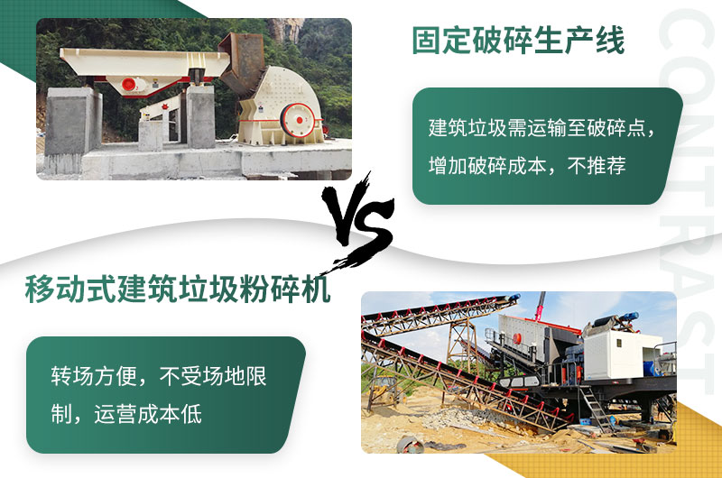 相對于建筑垃圾來講，移動式更勝一籌