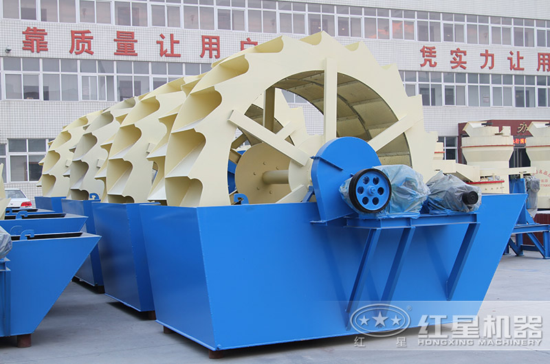 輪斗式洗砂機款型多樣，單輪、雙輪、三輪這都有