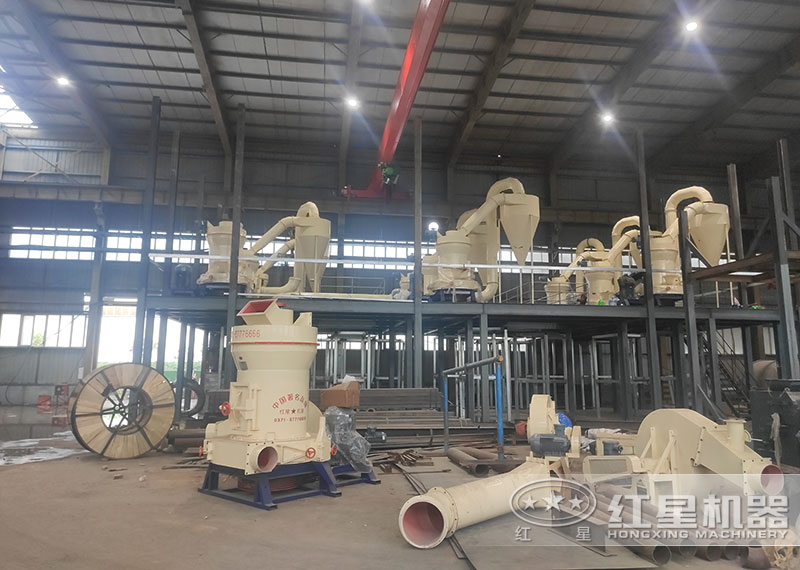 磨粉生產線中給料機、提升機現(xiàn)場安裝圖