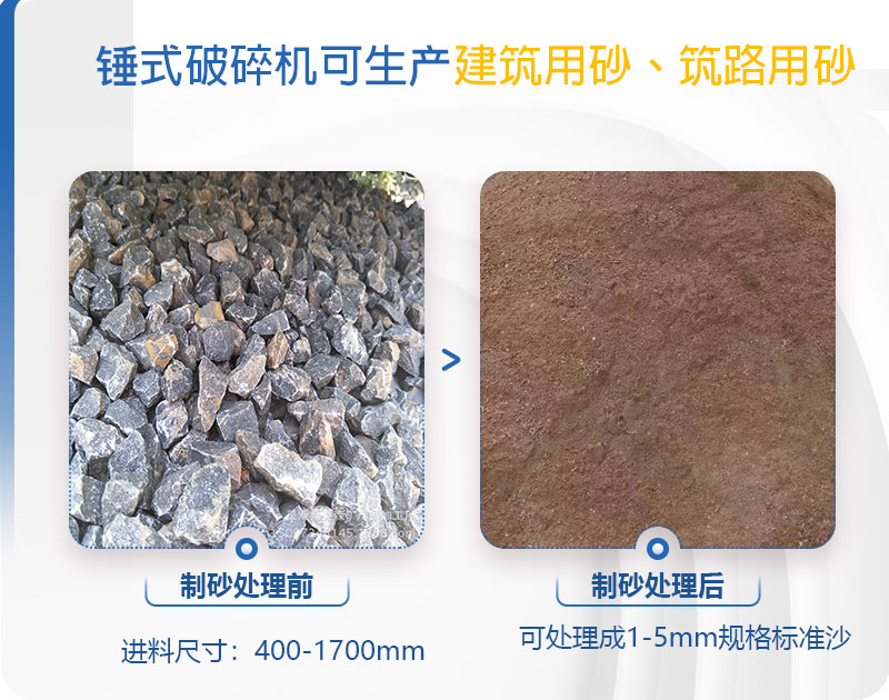 pcz1615重錘破可以制砂嗎，附現(xiàn)場視頻
